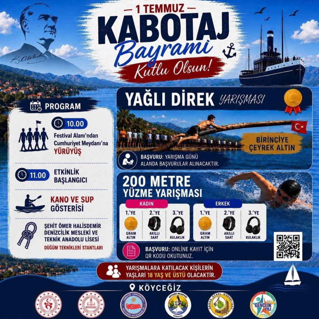 Köyceğiz’de Denizcilik ve Kabotaj Bayramı çeşitli etkinliklerle kutlanacak