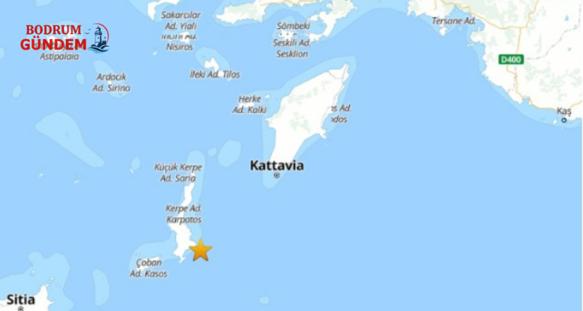 Datça açıklarında 5.3 büyüklüğünde deprem